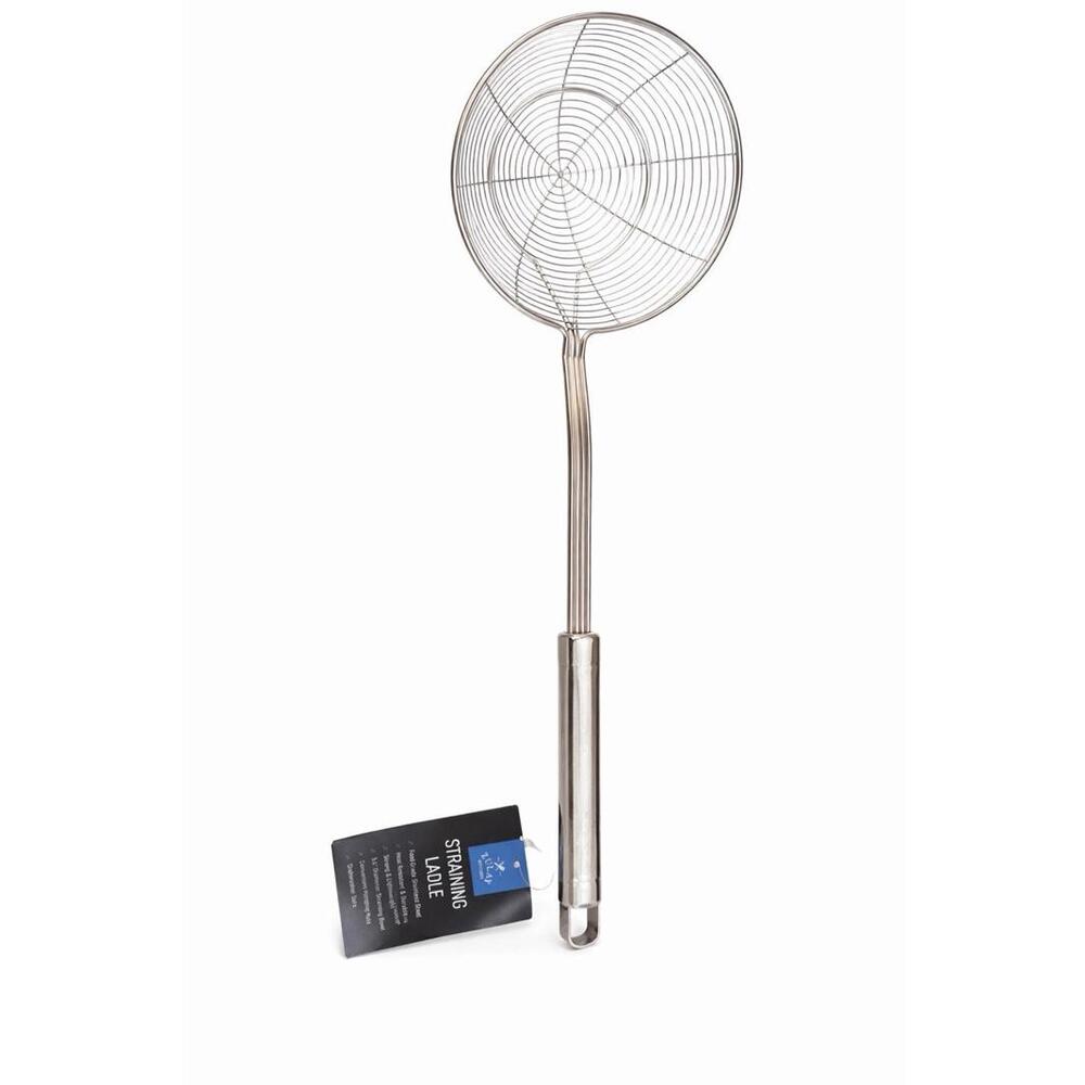 Zulay Kitchen Straining Ladle 15” Stainless Steel Spider Skimmer New With Tag